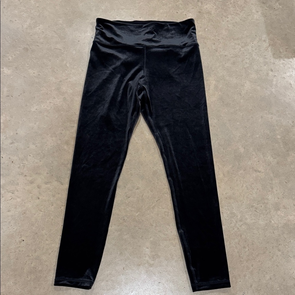 Athleta women’s Black Velvet Leggings